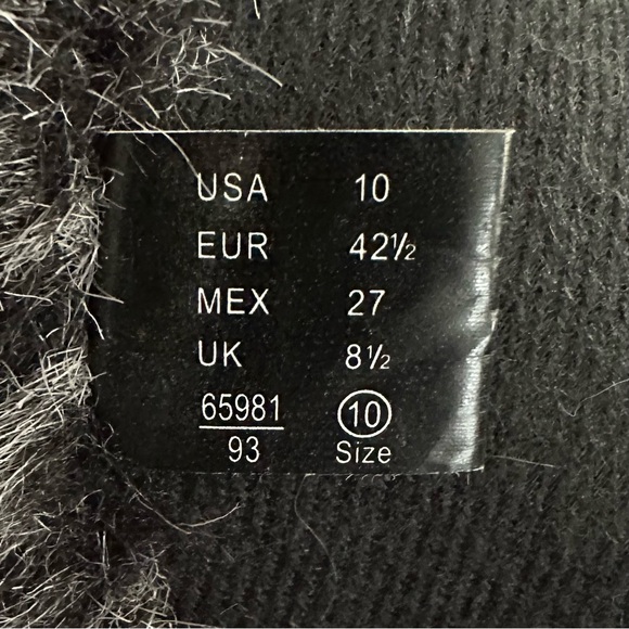 EUC! AMERICAN EAGLE OUTFITTERS BLACK FAUX FUR BOOTS SIIZE 10 - Picture 10 of 10